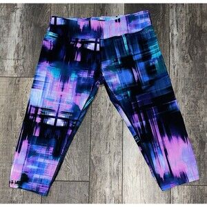 Calvin Klein Leggings Performance Quick Dry Purple Blue Black Women’s SIZE XXL